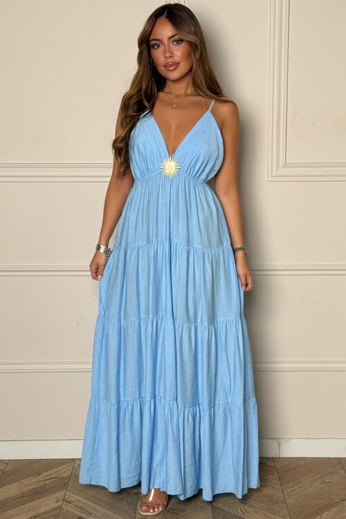 Robe à Bretelles + Bijoux Soleil Femme
