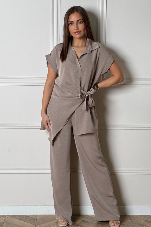 Ensemble Chemisier Noeud + Pantalon