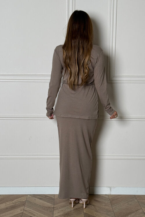 Ensemble Top Laçage + Jupe Crayon Femme