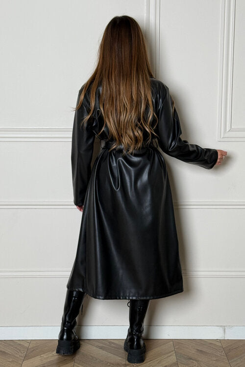 Trench Mi Long Simili Femme