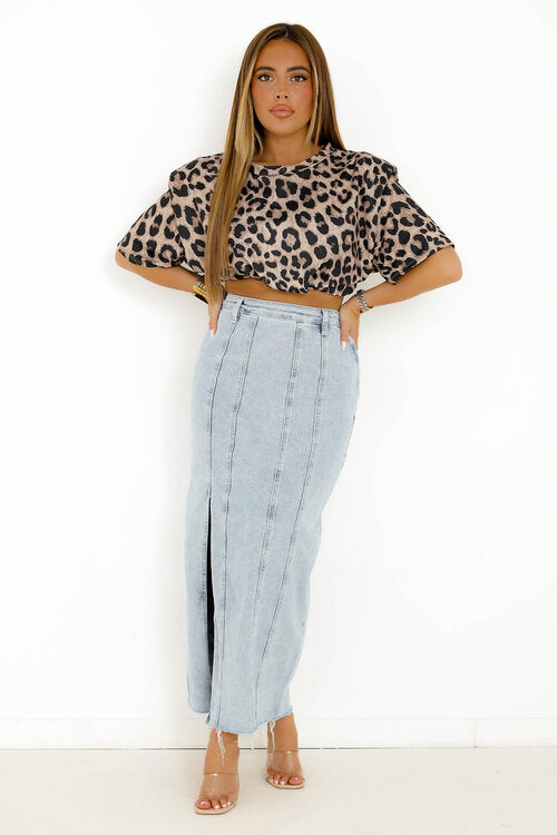 Jupe Longue Denim Fendue