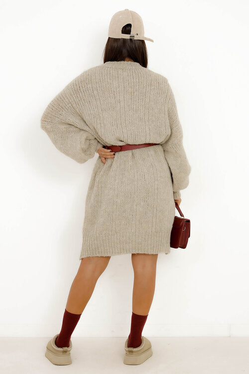 Robe Pull Col Rond Torsadé