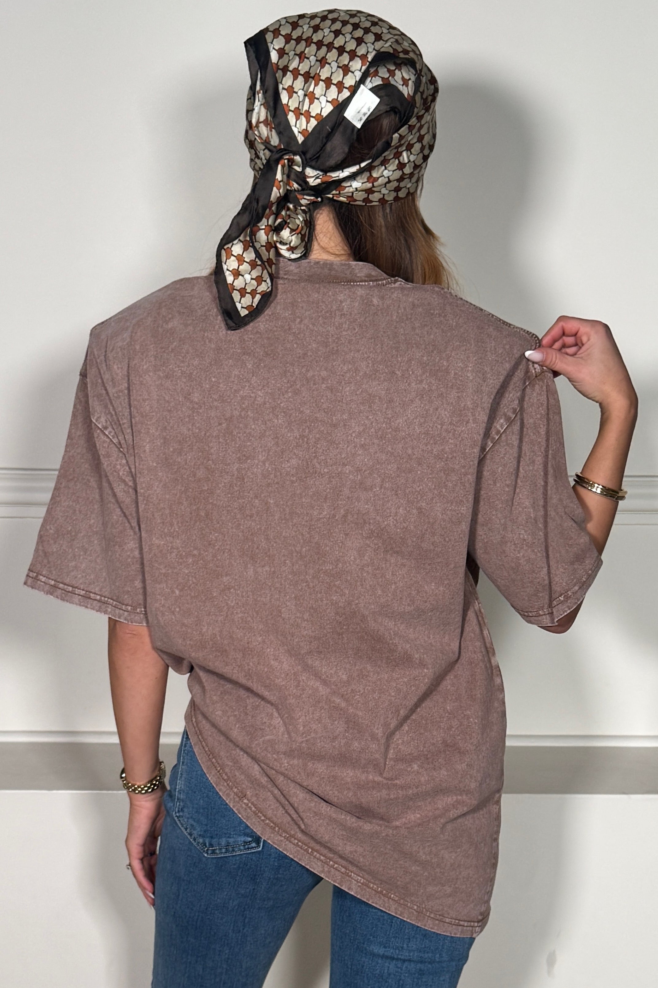 Tee-Shirt Oversize Épaulettes Femme - Style Casual Tendance