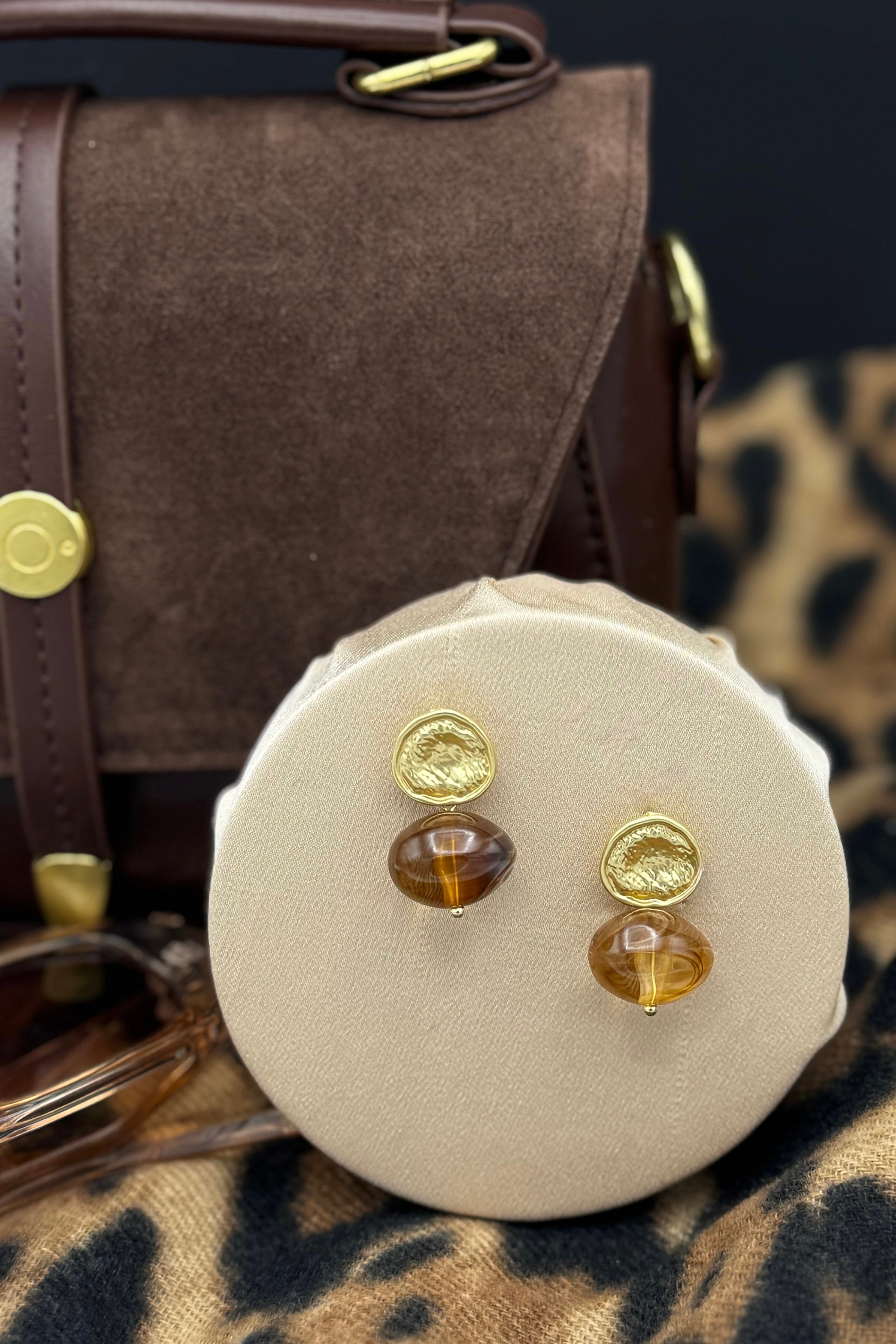 Boucles d'Oreilles Nacrées Arrondies Élégantes - Bijou Femme Tendance