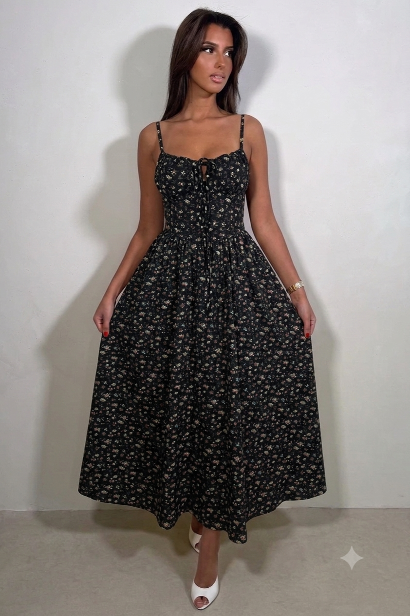 Robe Longue Fleurie - Esprit Bustier