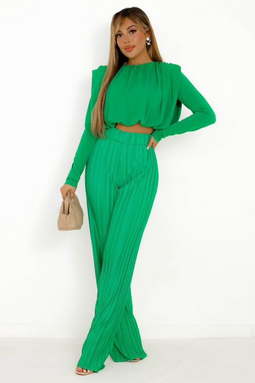 Ensemble Top + Pantalon Vert