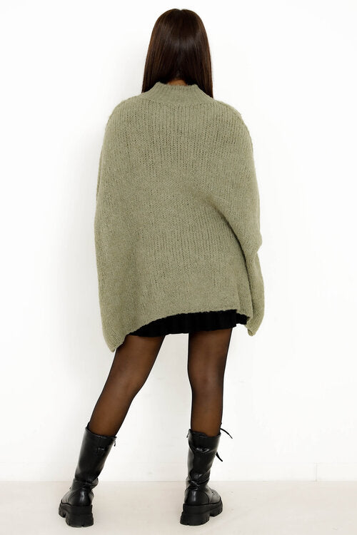 Pull Robe en Maille Col Montant