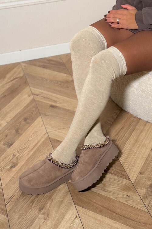 Chaussettes femme maxi hautes profil arrière - finition délicate BLOOSHOP