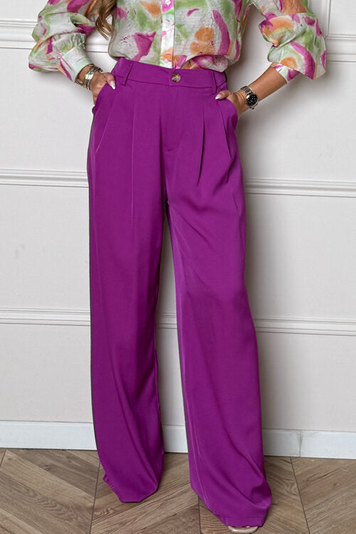 Pantalon Ample à Pinces + Poches