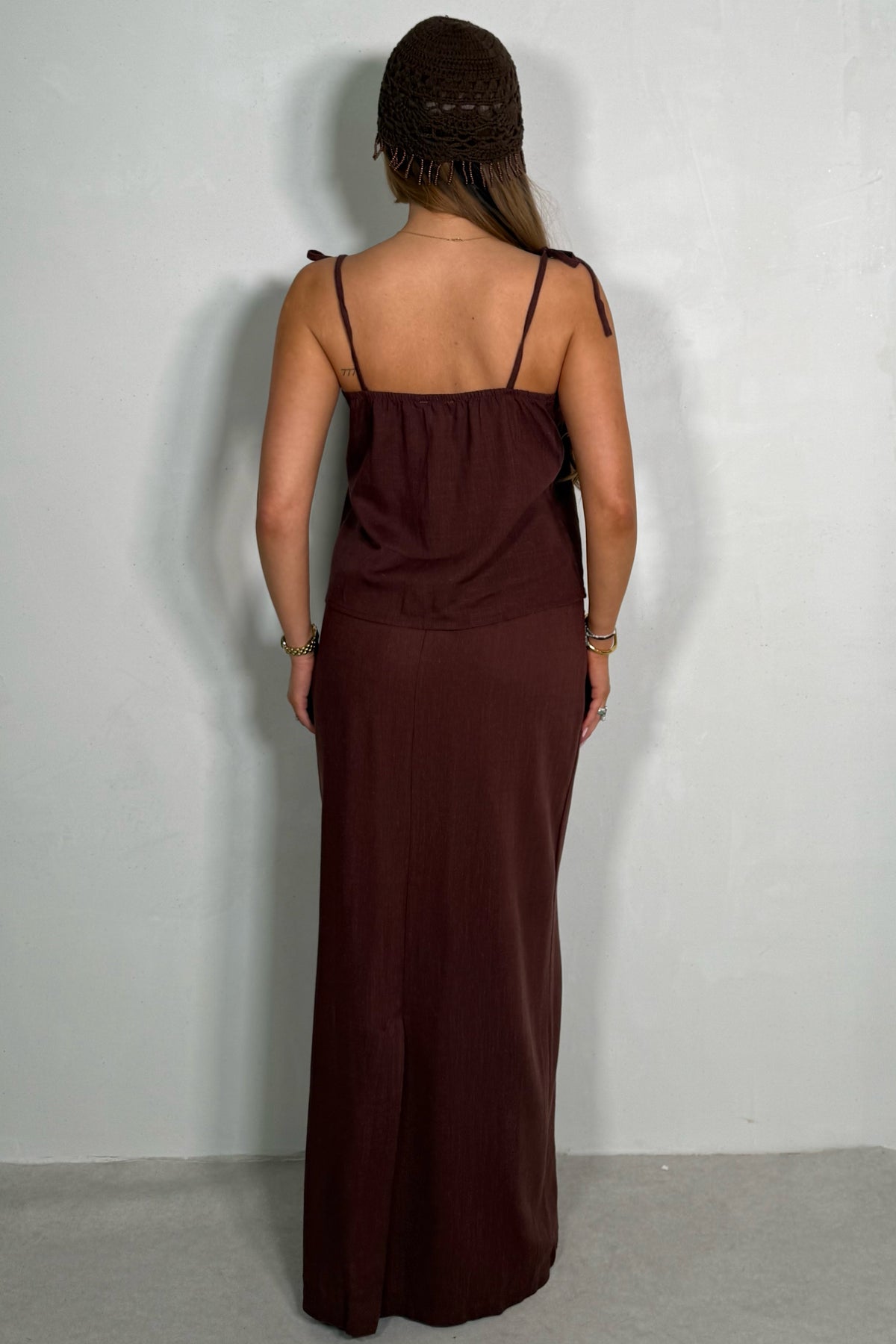 Jupe Longue Femme Lin Naturel - Coupe Droite Élégante - Multi Coloris