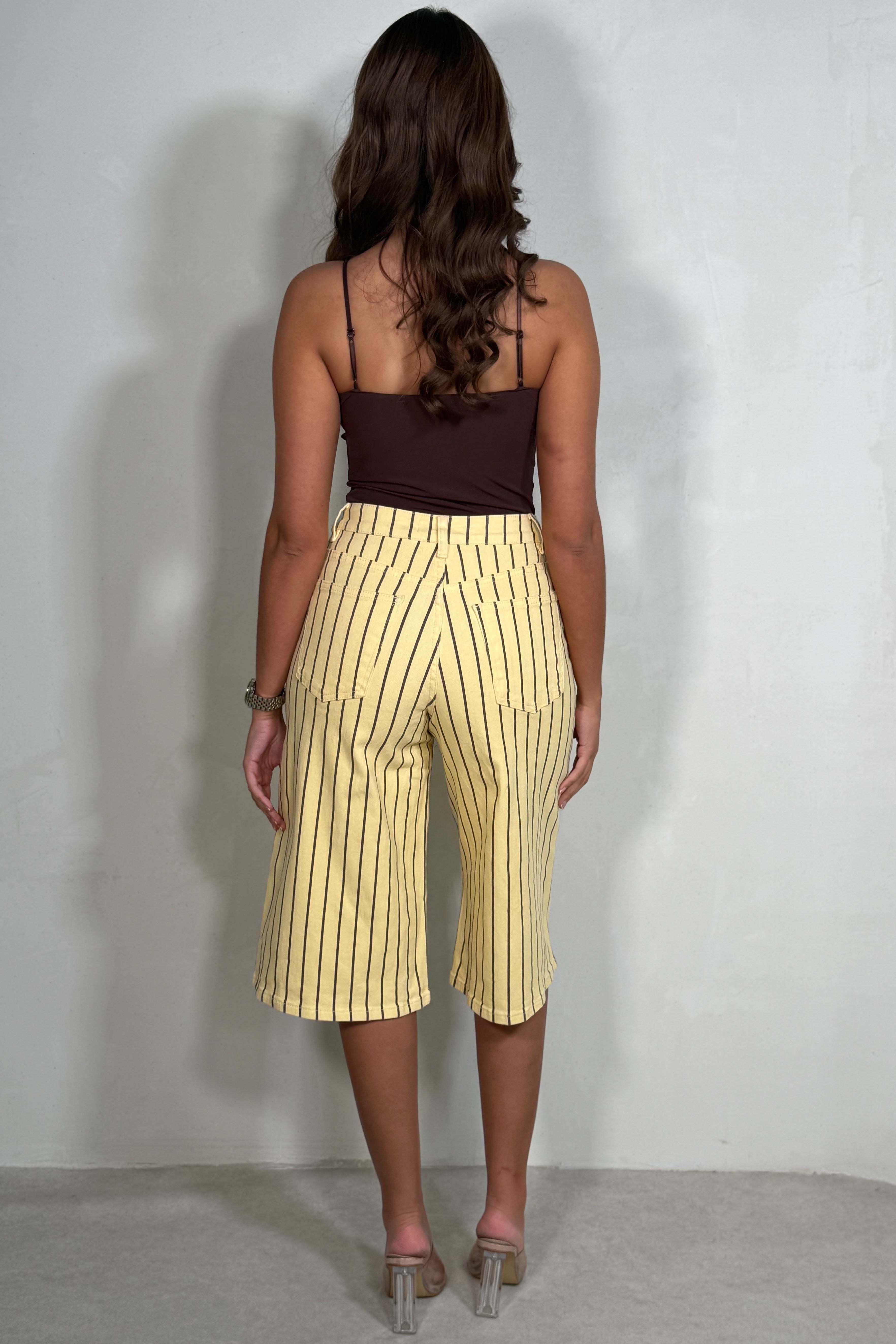 Bermuda Rayé Femme Coupe Jupe-Culotte