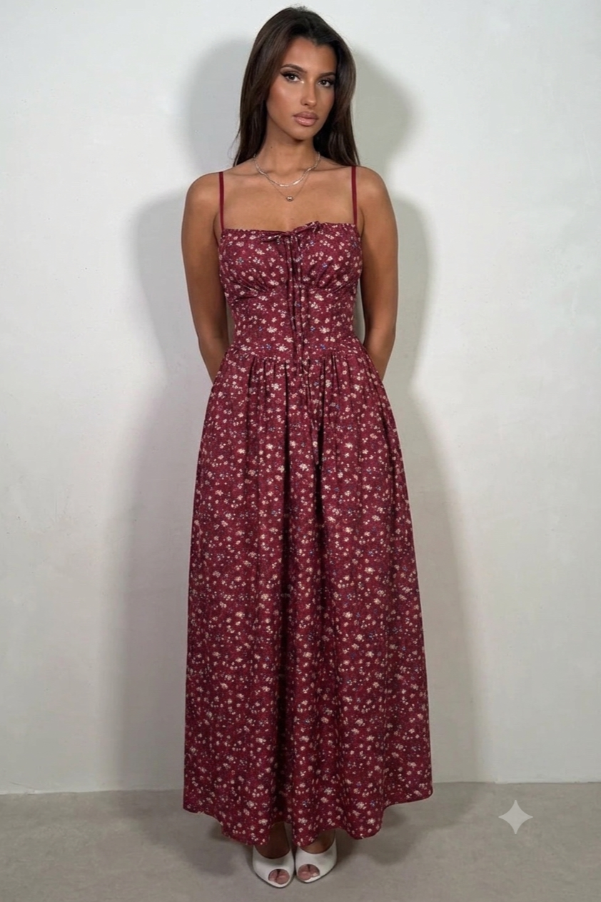 Robe Longue Fleurie - Esprit Bustier