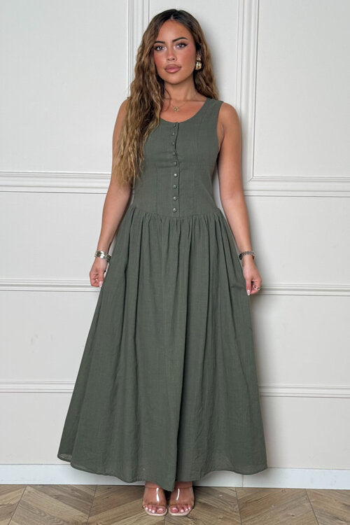 Robe Longue Haut Boutonné