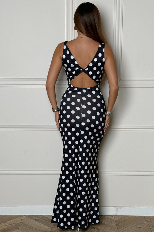 Imprimé pois classique robe femme