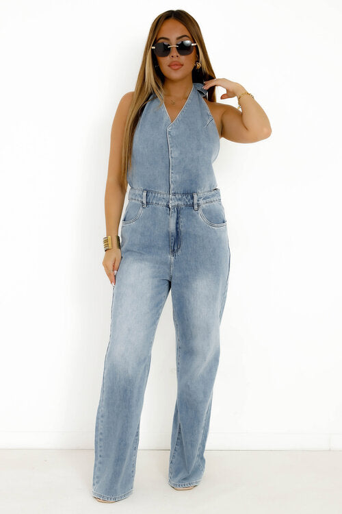 Combinaison Denim Dos Nu