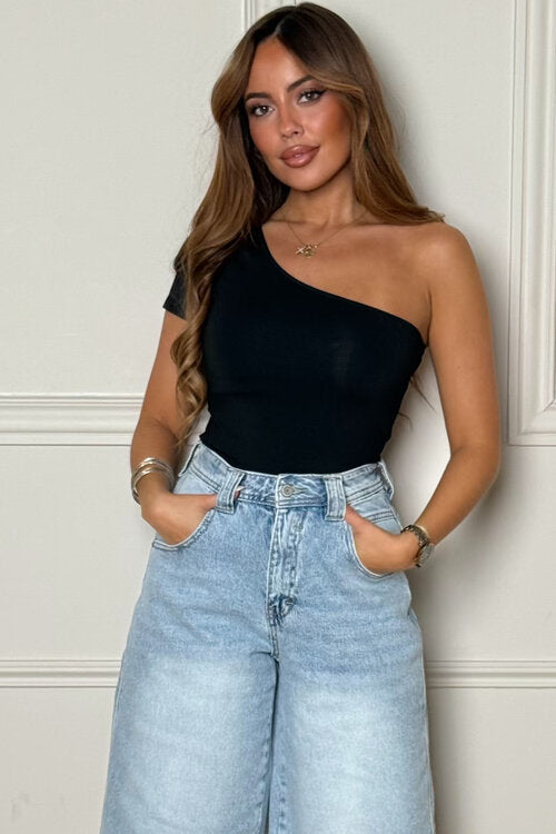Crop Top une Manche Femme