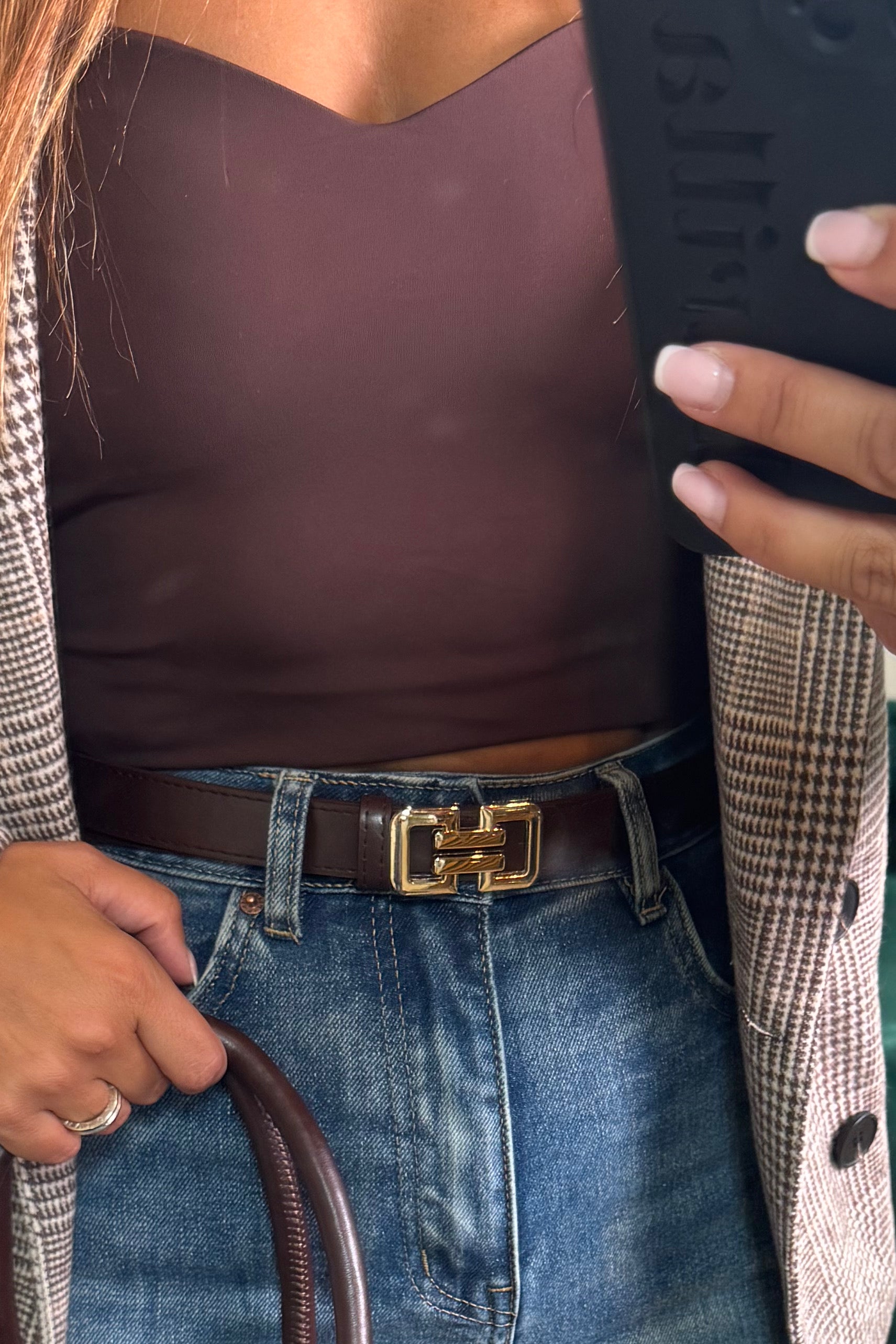 Ceinture Femme Boucle Géométrique Moderne - Style Élégant