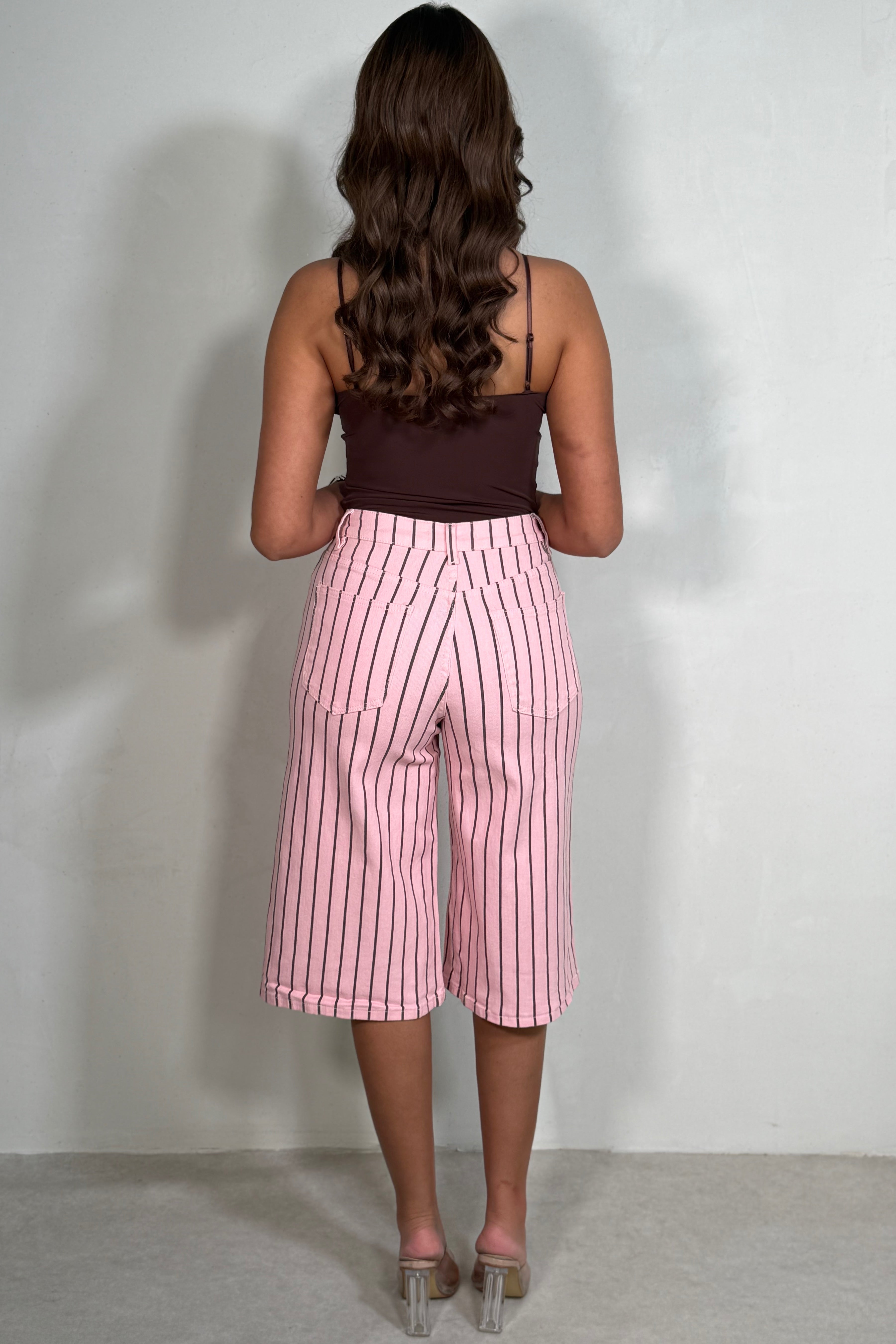 Bermuda Rayé Femme Coupe Jupe-Culotte