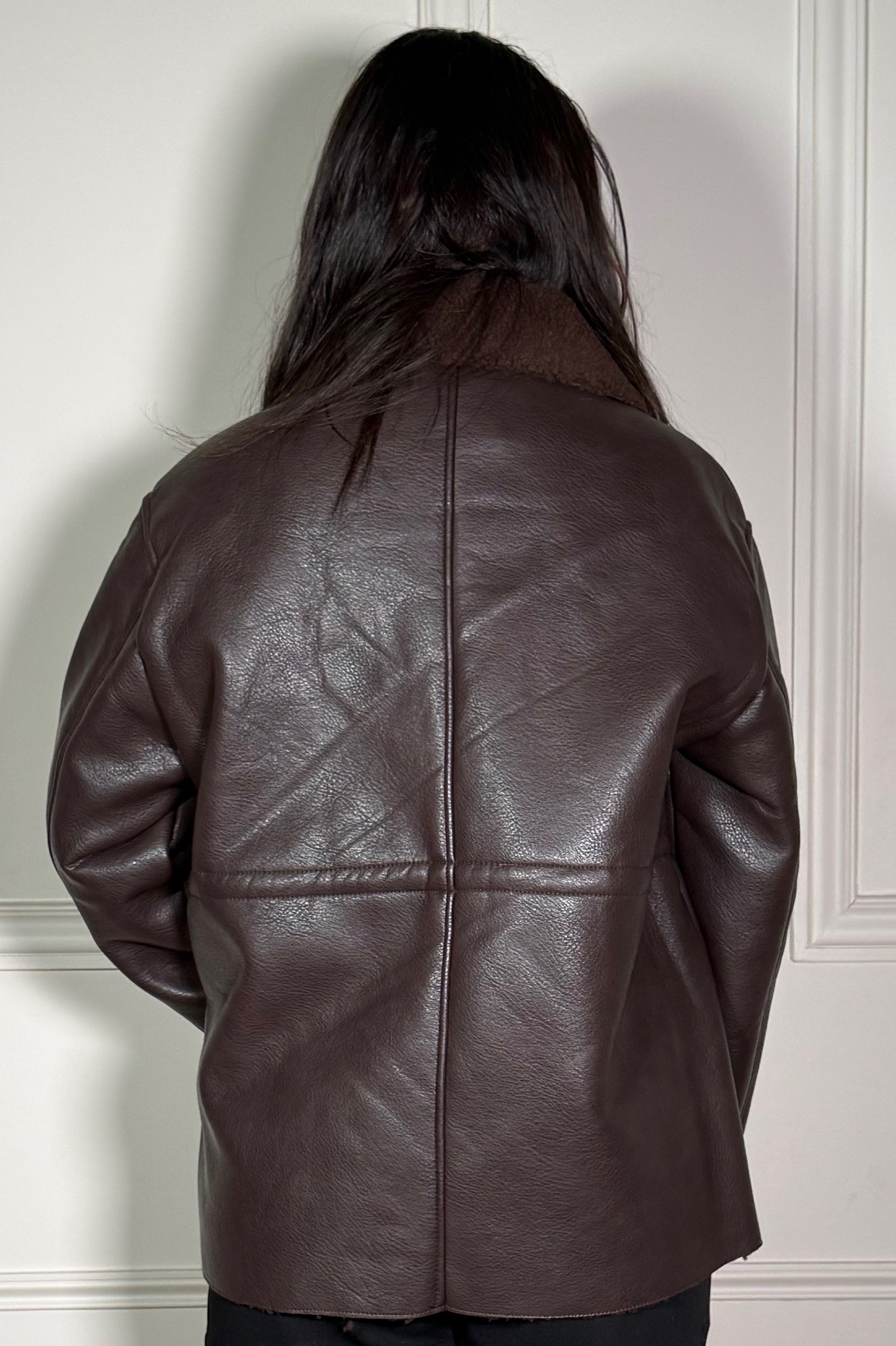 Bombardier Coupe Droite à Poches Femme - Style Aviateur Moderne