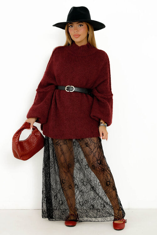 Robe Pull Longue Col Montant - Confort et Élégance au Quotidien