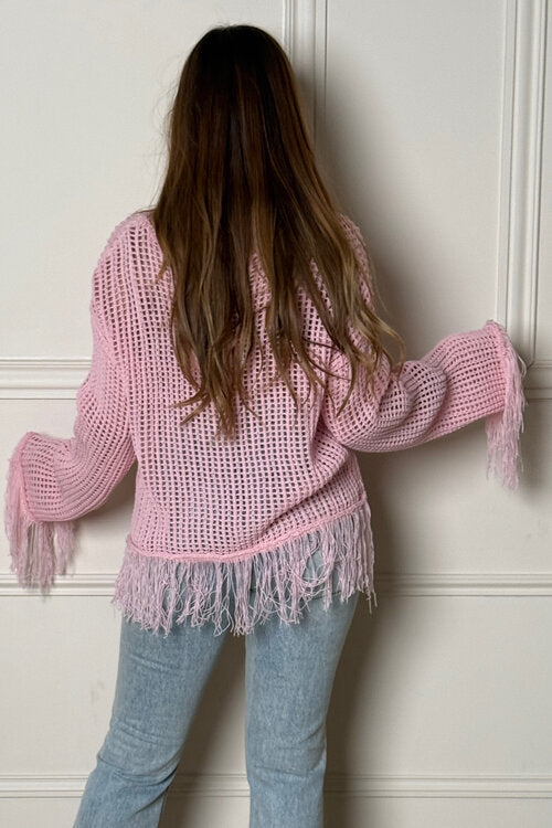 Top Ajouré + Franges Femme
