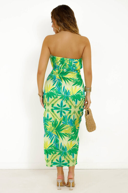 Robe Imprimée Bustier Destructurée