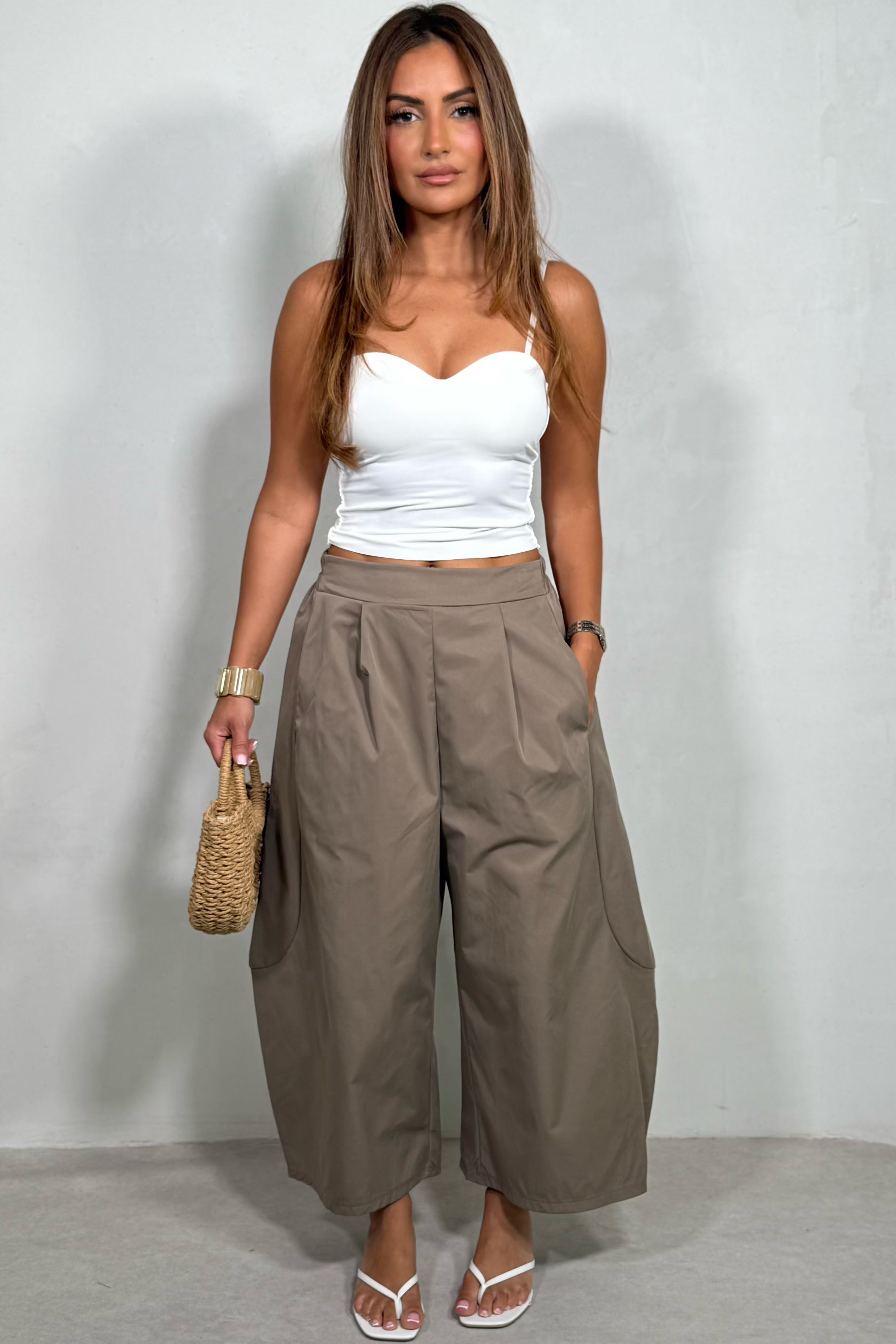 Bermuda Long Femme Fluide à Pince