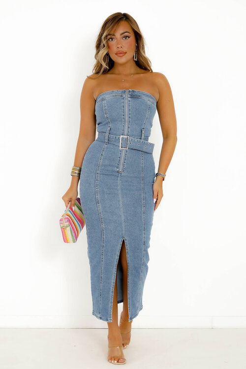 Robe Denim Bustier + Zip