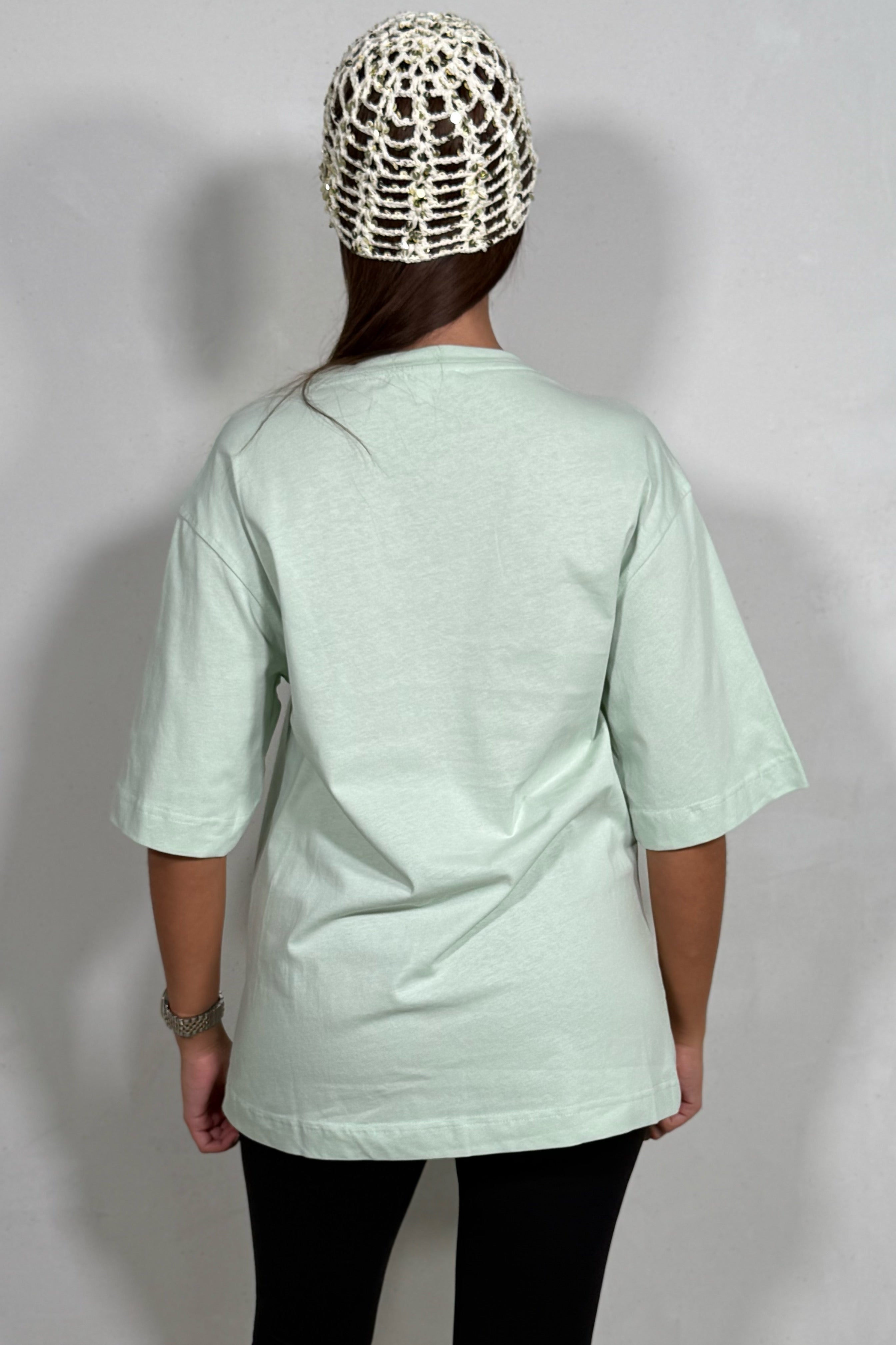 T-Shirt Femme avec Détail Anneau Métallique