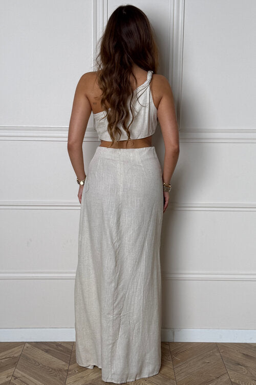 Robe en Lin Asymétrique