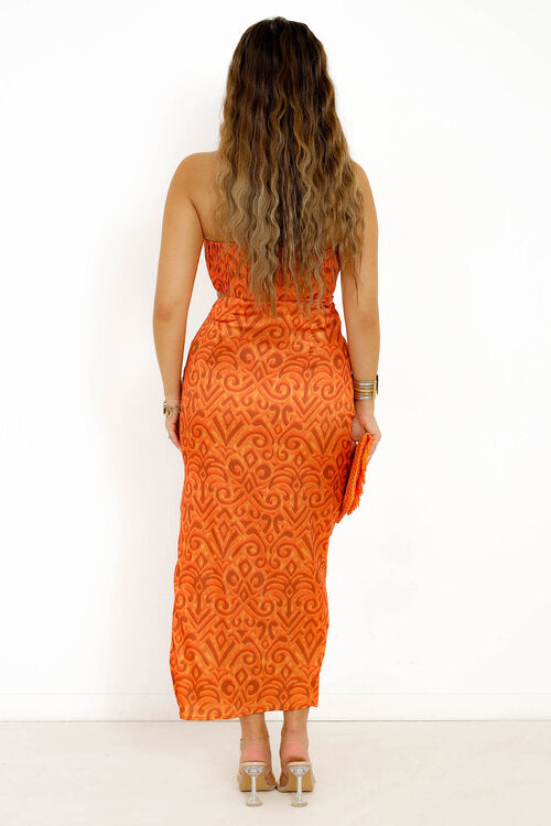 Robe Imprimée Bustier Destructurée
