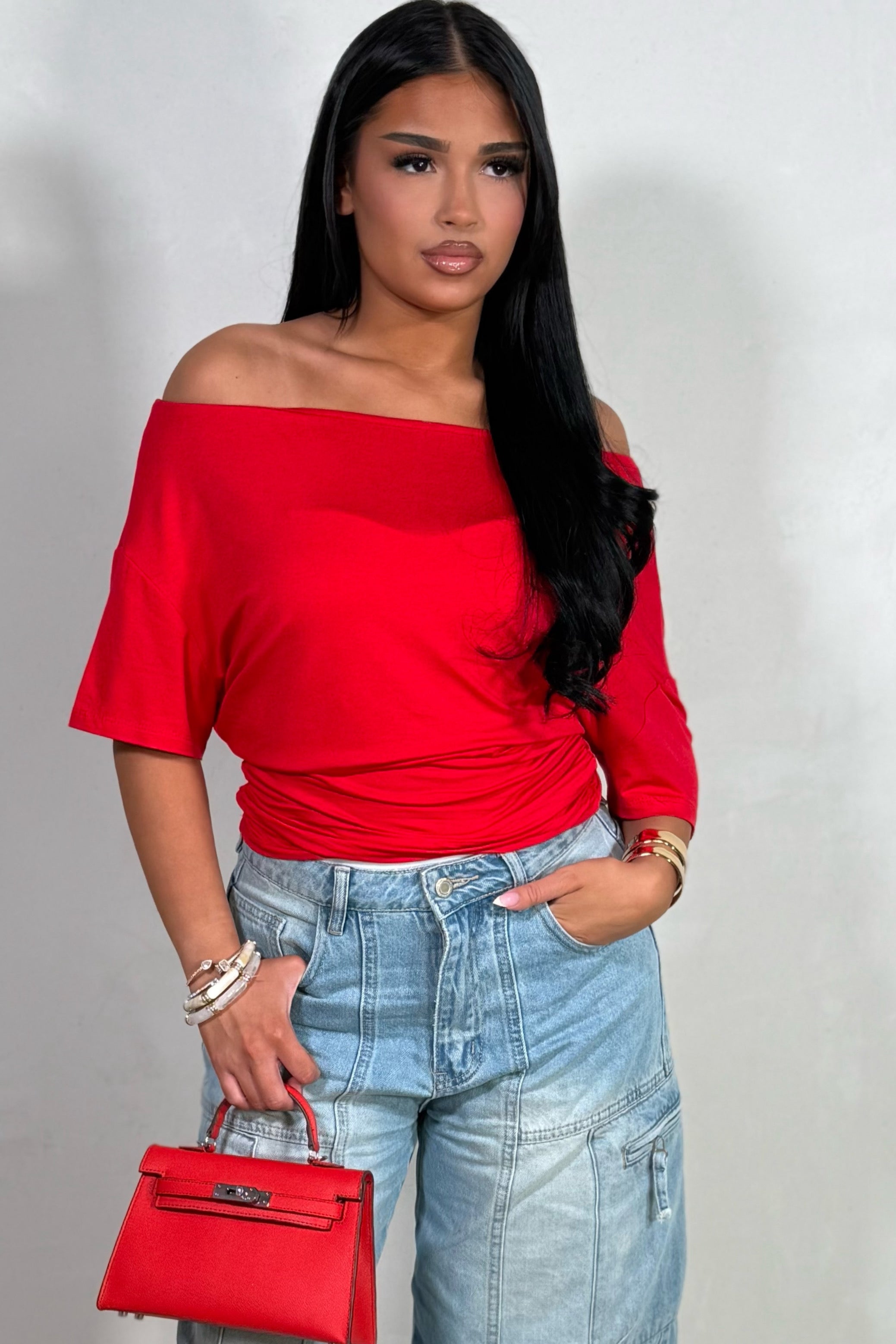 Top Drapé Femme Élégant – Matière Fluide & Confortable