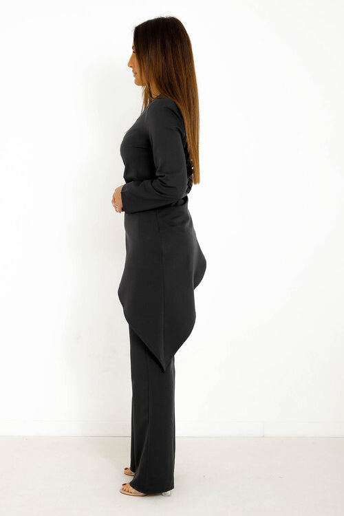 Ensemble Tunique Asymétrique + Pantalon Evasé