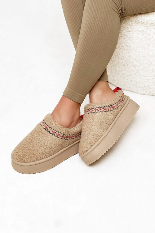 Mules Femme Moumoute Douce + Liseré - Confort Cocooning - 4 Coloris