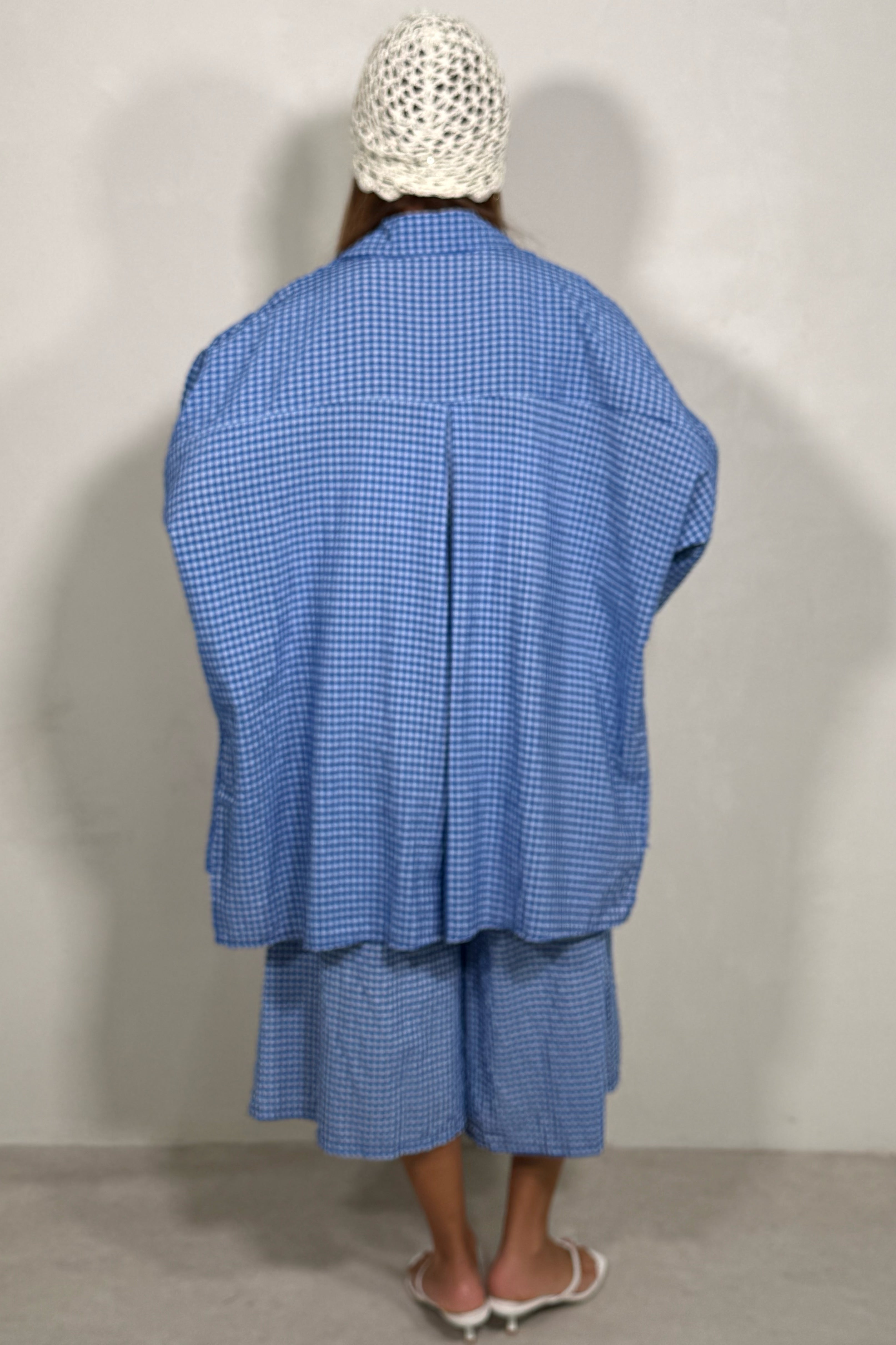 Ensemble Vichy Femme | Chemise Large & Bermuda