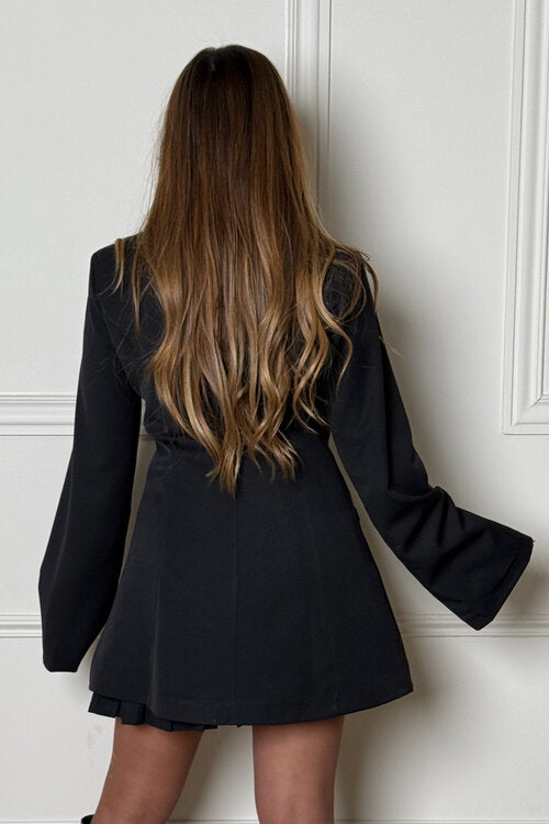 Blazer-Robe Élégant à Boutons et Poches - Style Professionnel Femme