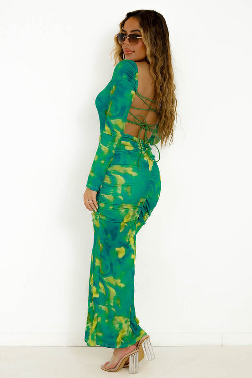 Robe Manches Longues Imprimée