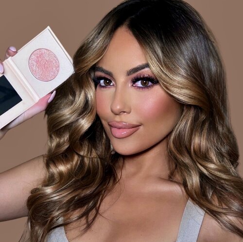 Highlighter Poudre Femme Éclat Doré - Illuminateur Teint - Effet Bonne Mine