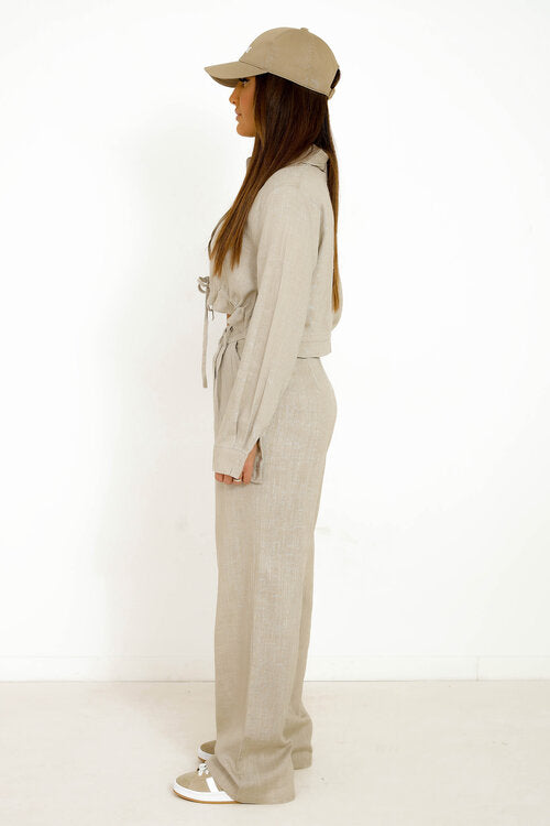 Ensemble Chemisier Court + Pantalon