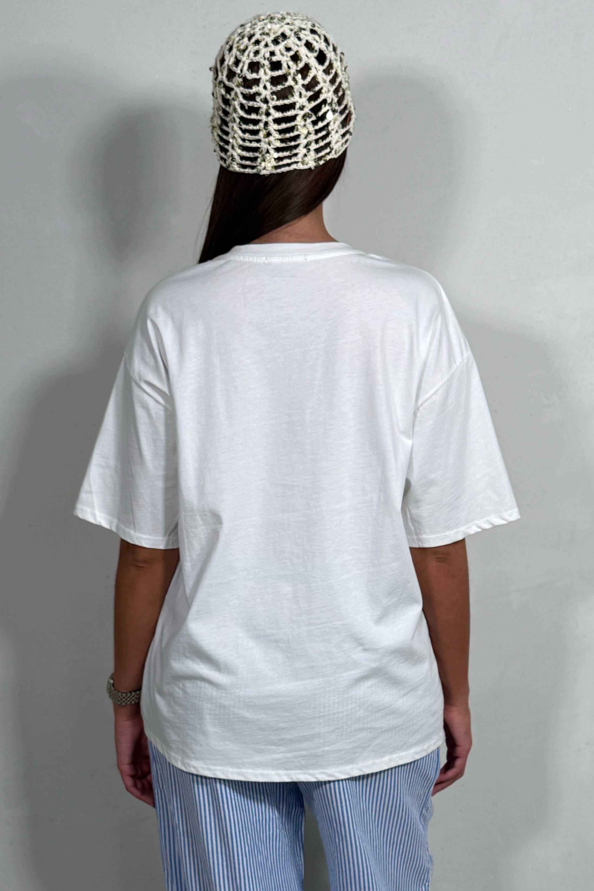 T-shirt Oversize Femme – Imprimé Sardines Portugal | Blanc