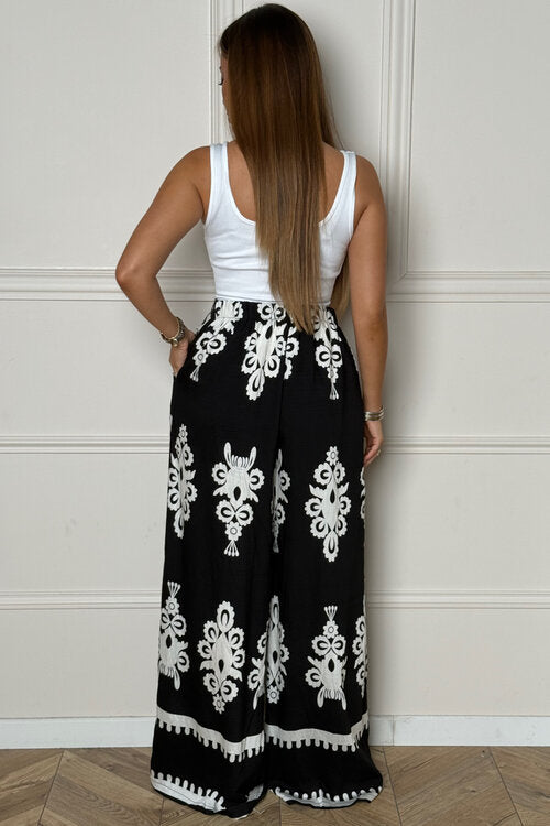 Pantalon Oversize Imprimé Femme