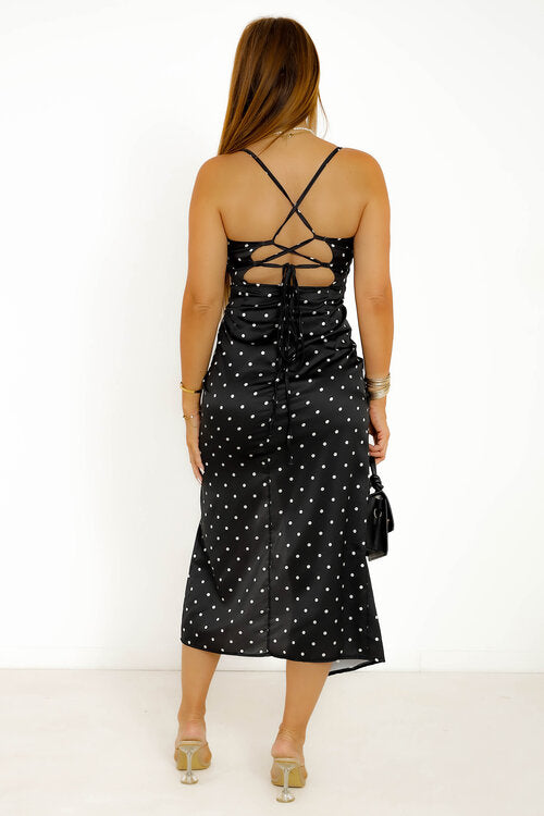 Robe à Pois Fines Bretelles