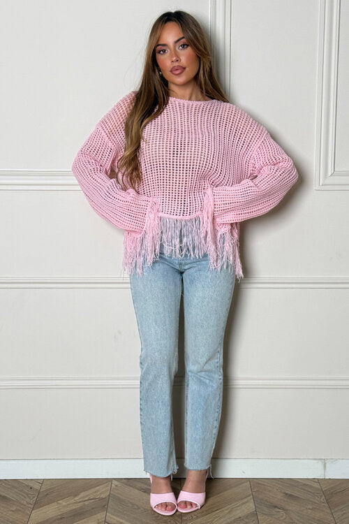 Top Ajouré + Franges Femme