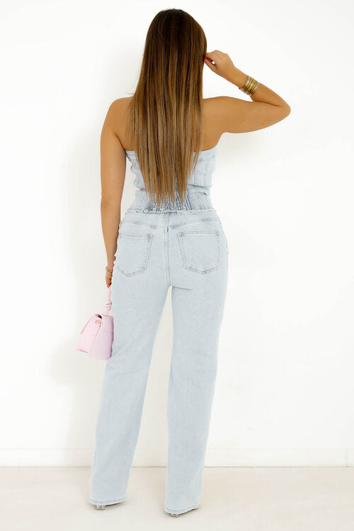 Combinaison Denim Bustier