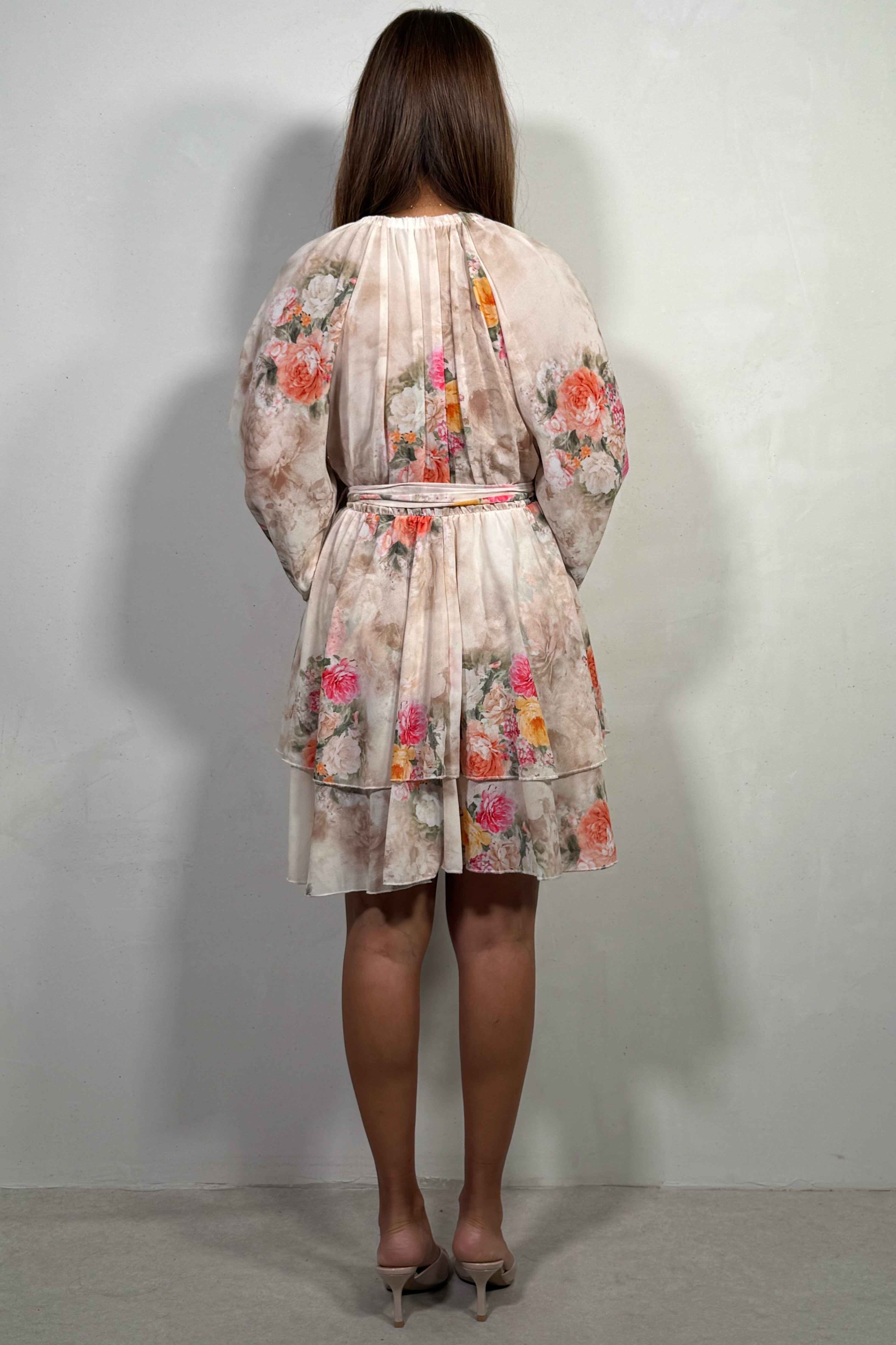Robe Courte Fluide Mousseline À Fleurs – Légèreté Été Femme