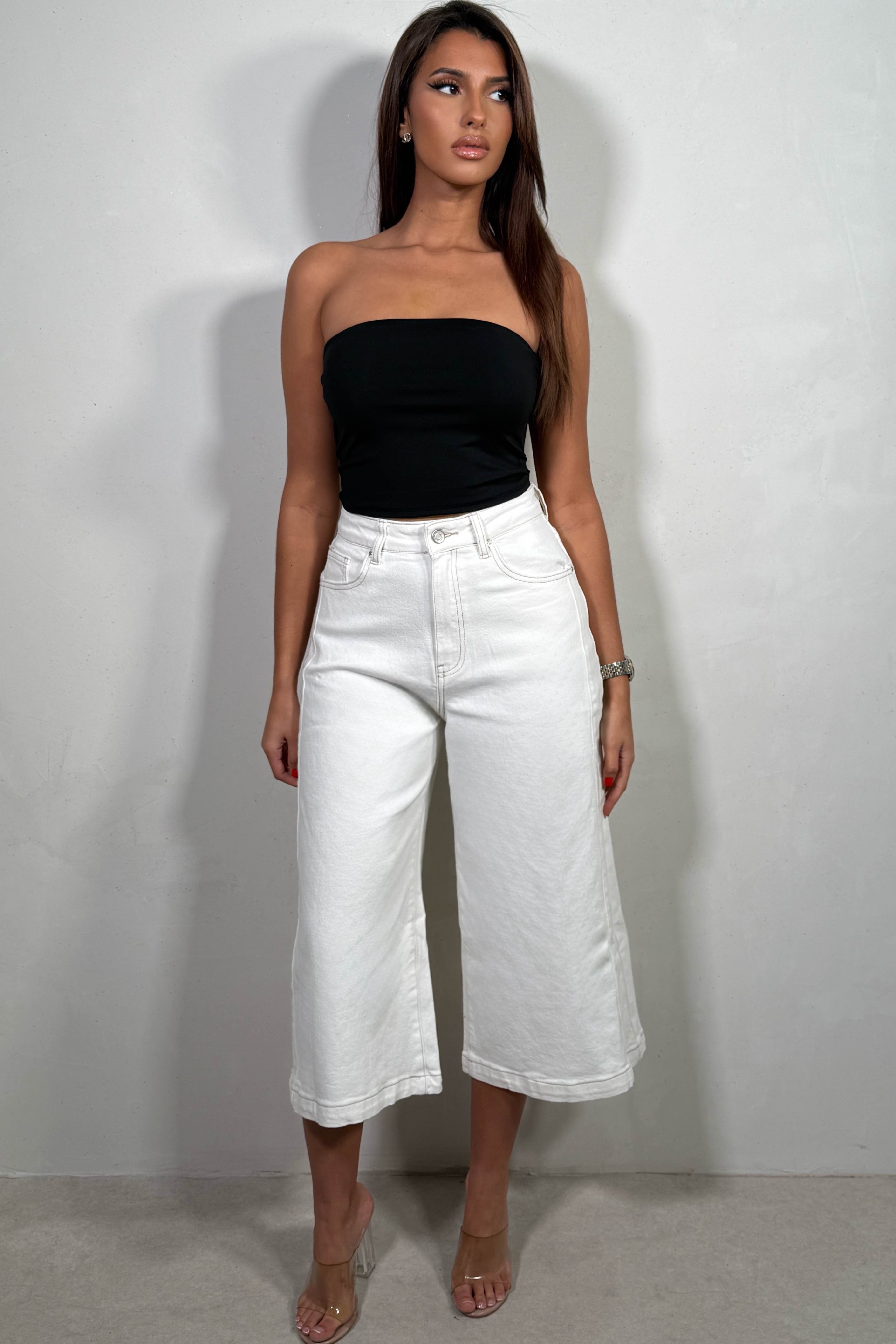 Bermuda Jean Large Style Culotte Femme