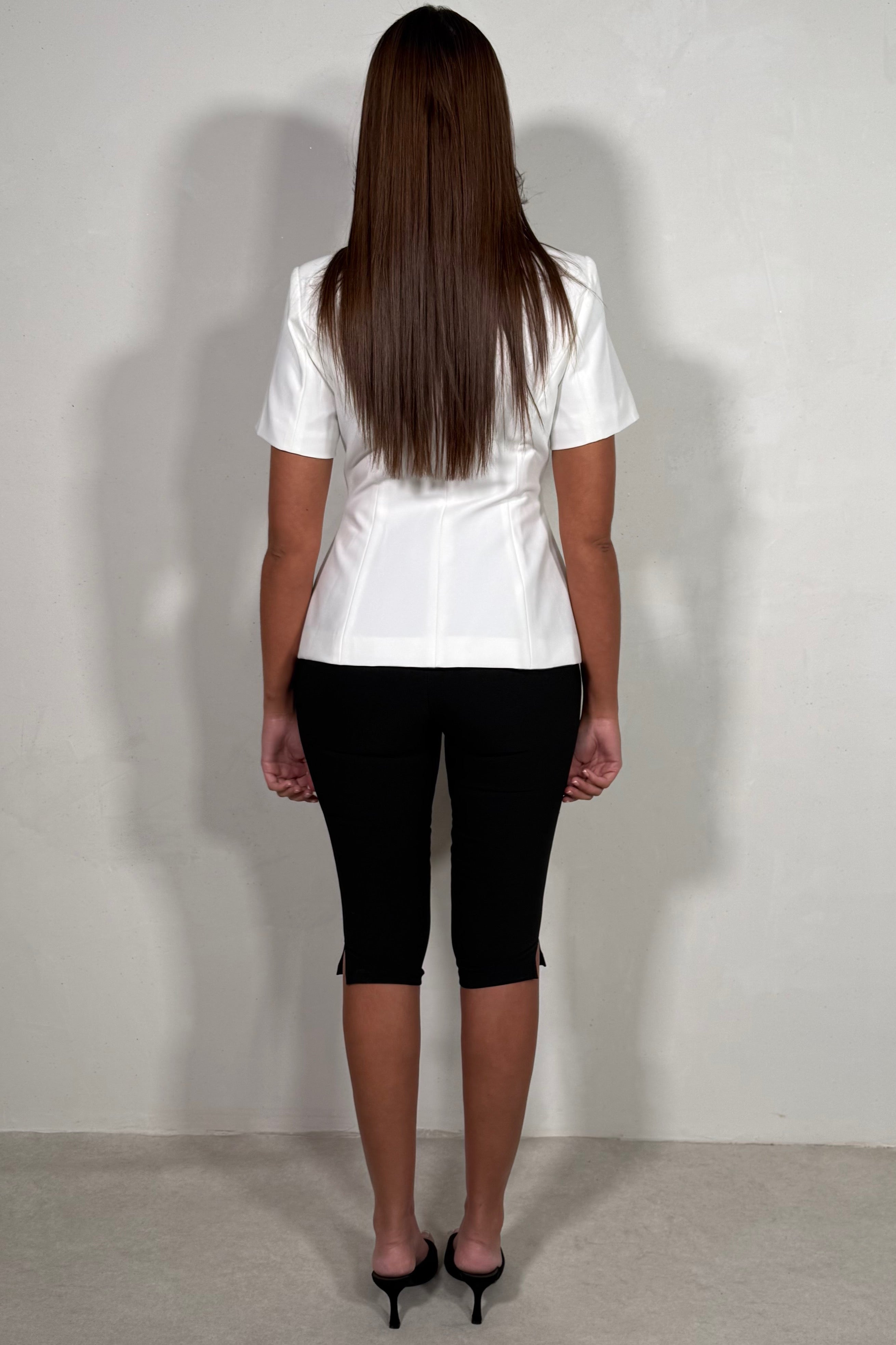 Pantalon Capri Femme Pantacourt Ajusté Coupe Slim