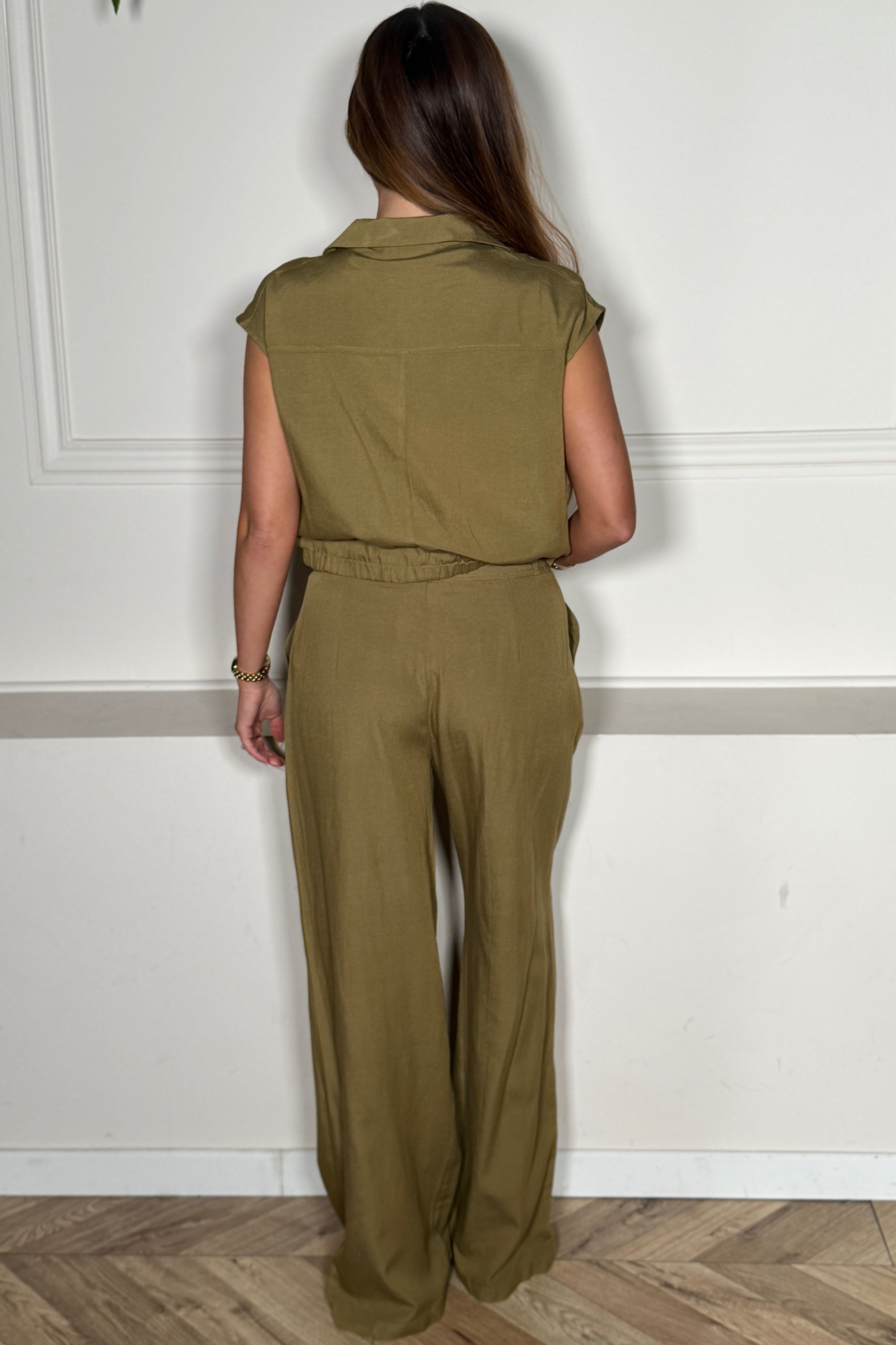 Pantalon Ample Ceinture Décalée Femme - Style Moderne Chic