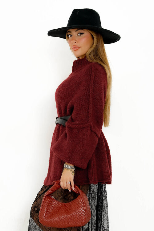 Robe Pull Longue Col Montant - Confort et Élégance au Quotidien