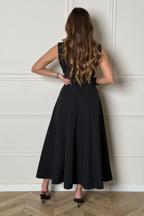 Robe Evasée Sans Manches